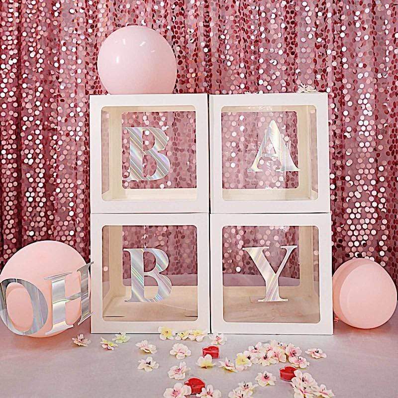 2 pcs 12 in Transparent Balloon Boxes Party Decorations