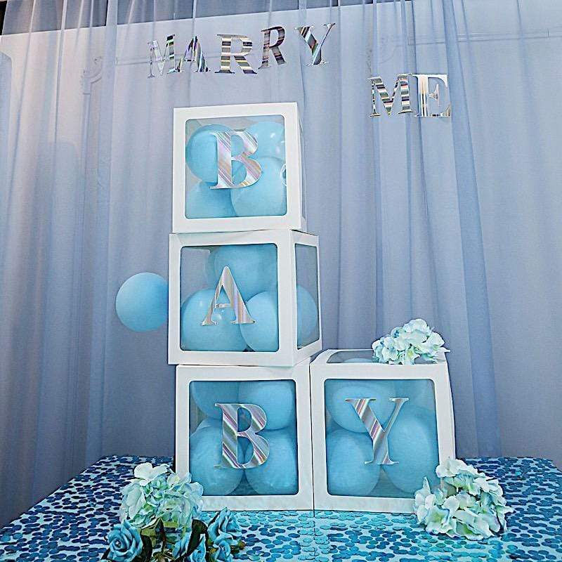 2 pcs 12 in Transparent Balloon Boxes Party Decorations