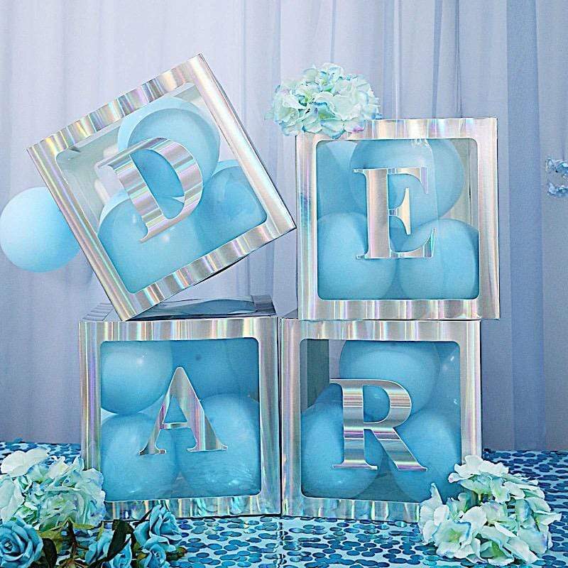 2 pcs 12 in Transparent Balloon Boxes Party Decorations