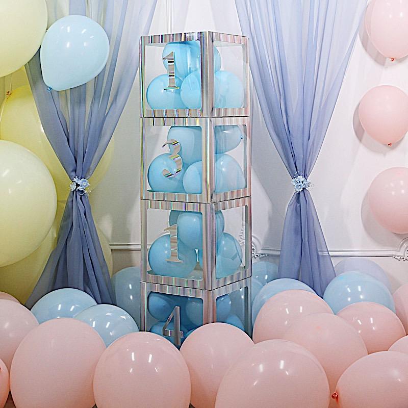 2 pcs 12 in Transparent Balloon Boxes Party Decorations