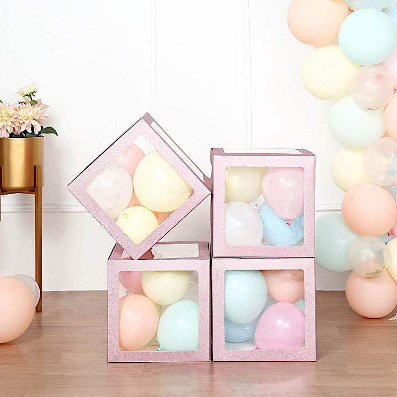 2 pcs 12 in Transparent Balloon Boxes Party Decorations