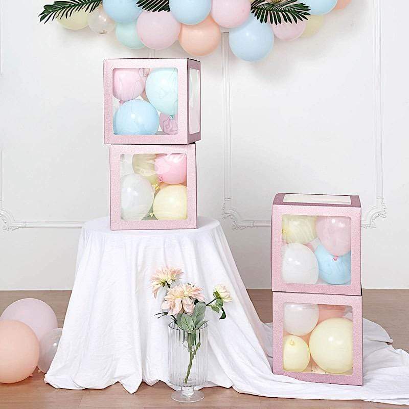 2 pcs 12 in Transparent Balloon Boxes Party Decorations