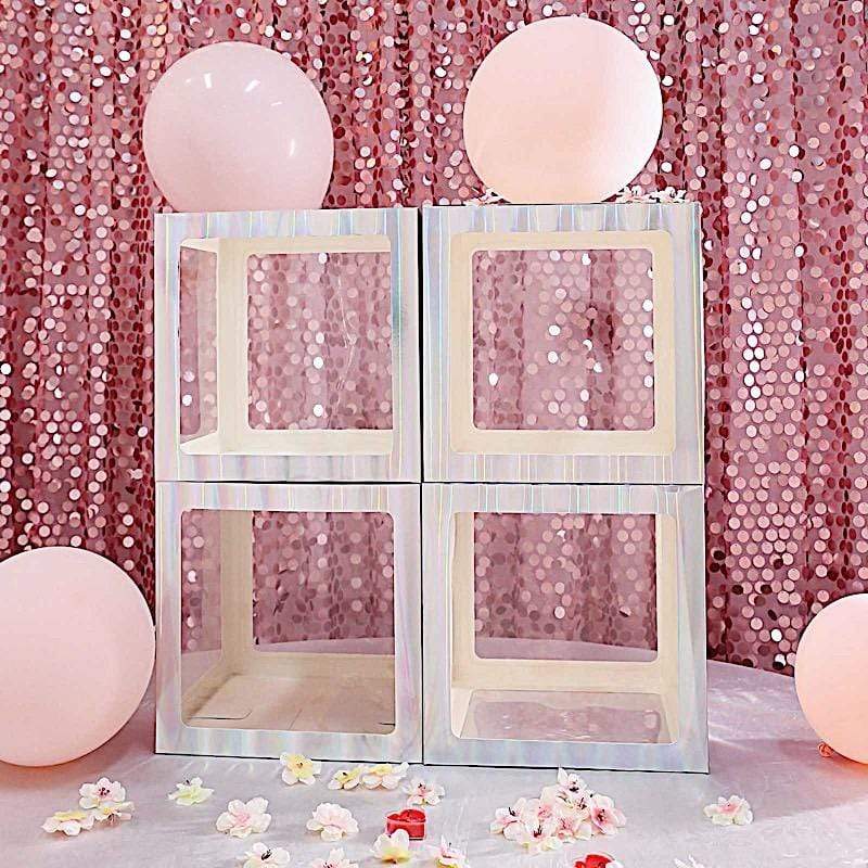 2 pcs 12 in Transparent Balloon Boxes Party Decorations