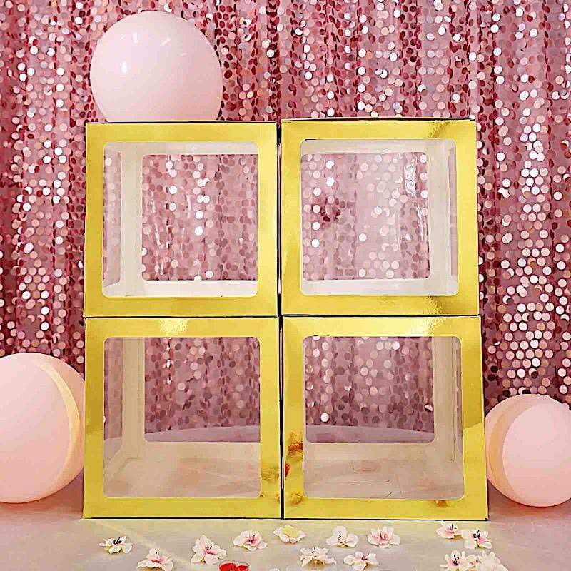 2 pcs 12 in Transparent Balloon Boxes Party Decorations