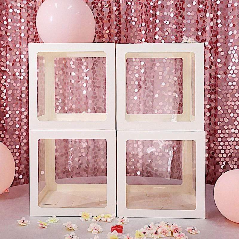 2 pcs 12 in Transparent Balloon Boxes Party Decorations