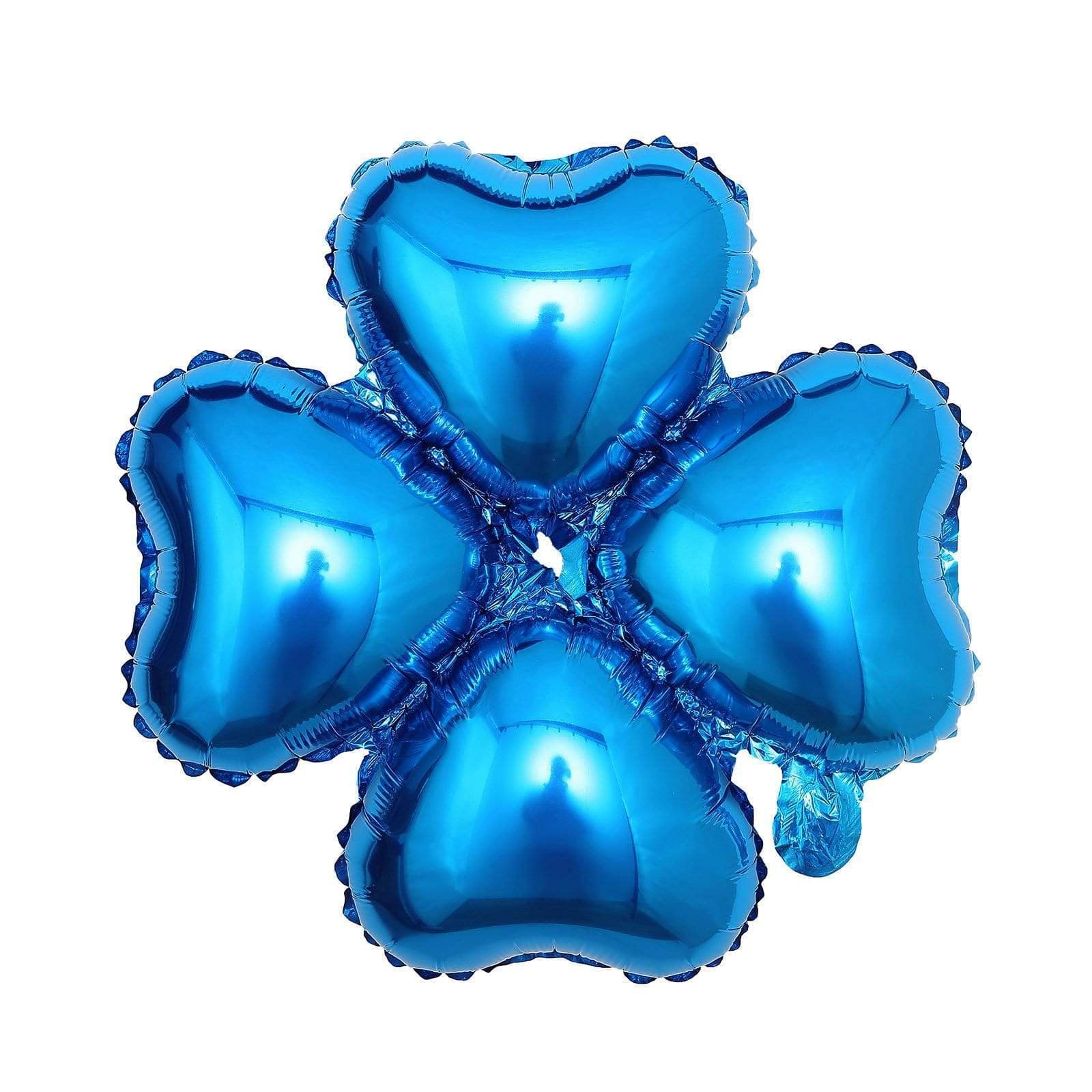 10 pcs 15 in wide Clover Mylar Foil Balloons