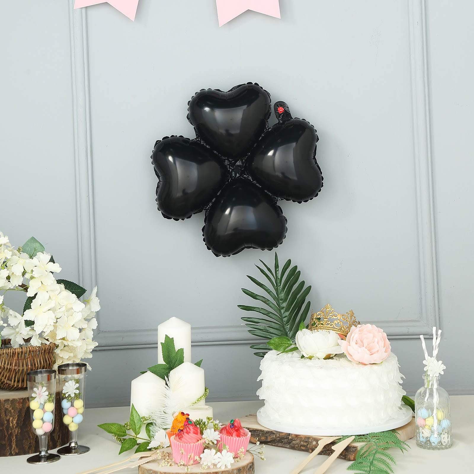 10 pcs 15 in wide Clover Mylar Foil Balloons