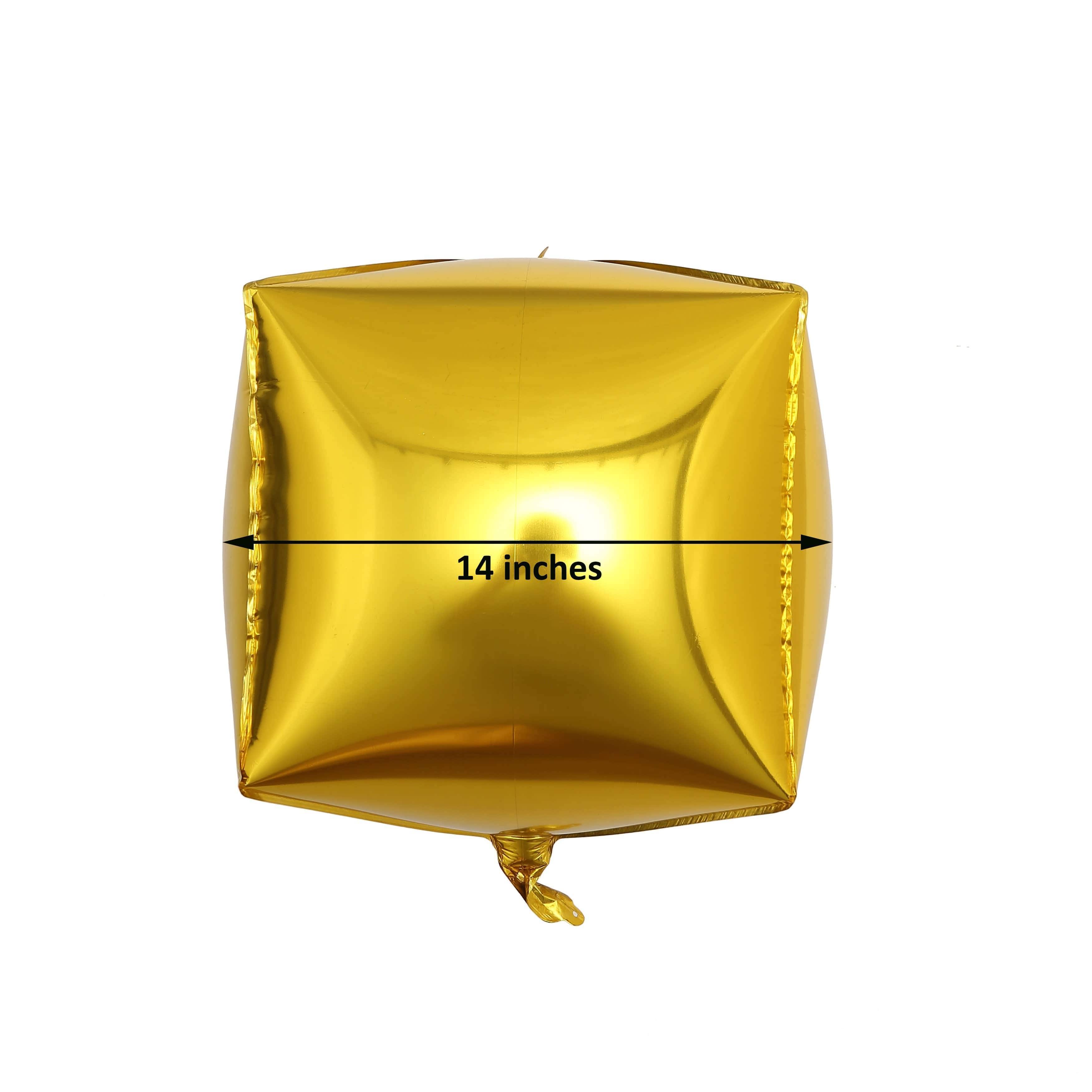 14x14 in 4D Cube Mylar Foil Balloon
