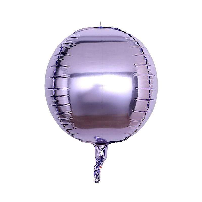 2 pcs 12 in wide 4D Round Orbz Mylar Foil Balloons