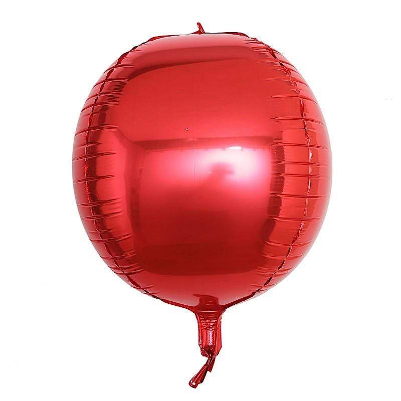 2 pcs 14 in wide 4D Round Orbz Mylar Foil Balloons