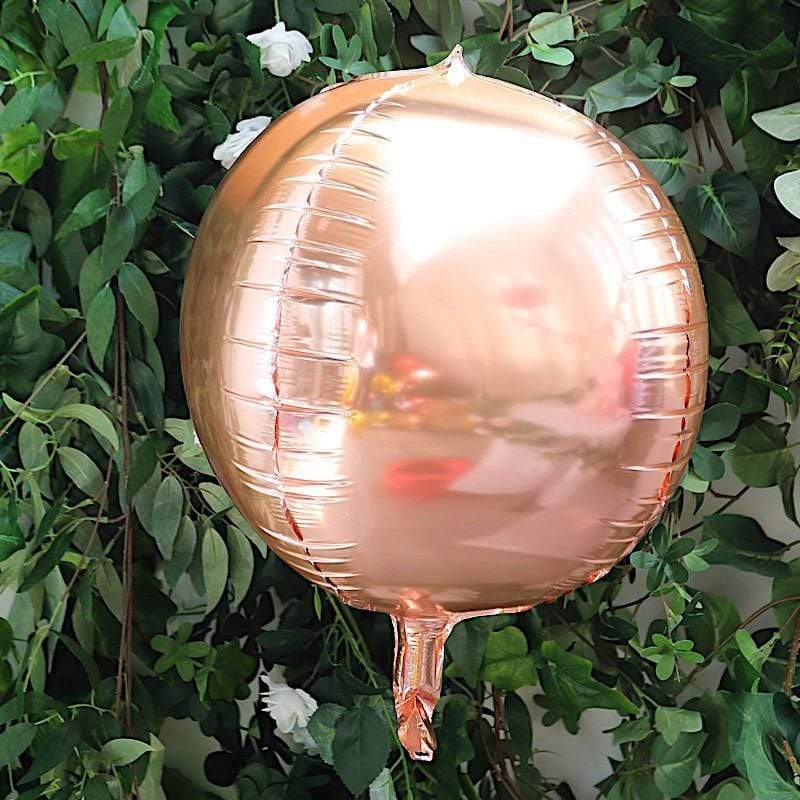 2 pcs 14 in wide 4D Round Orbz Mylar Foil Balloons