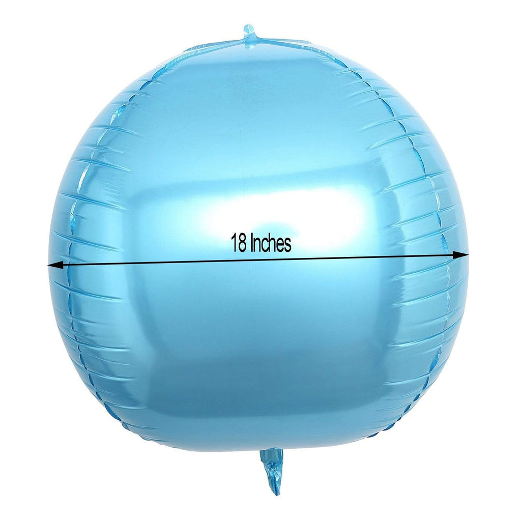 Blue Round Mylar Balloon