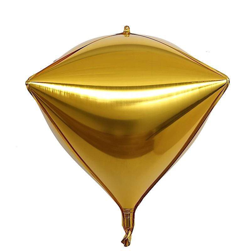 3 pcs 16 in tall 4D Diamond Mylar Foil Balloons