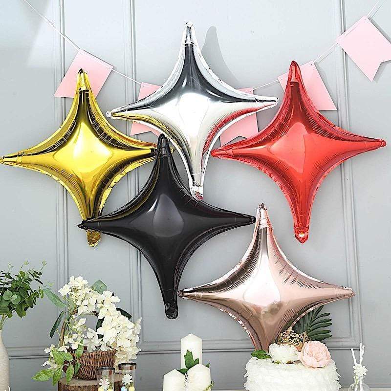 3 pcs 23x23 in Star Mylar Foil Balloons