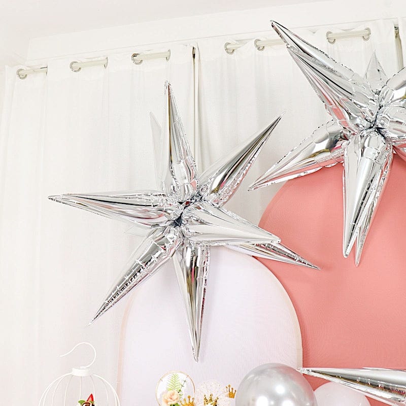 36 Metallic Mylar Foil DIY Starburst Cone Party Balloons Kit