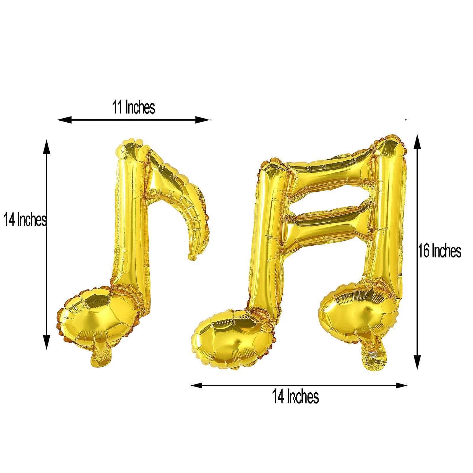 6 pcs Music Notes Mylar Foil Balloons