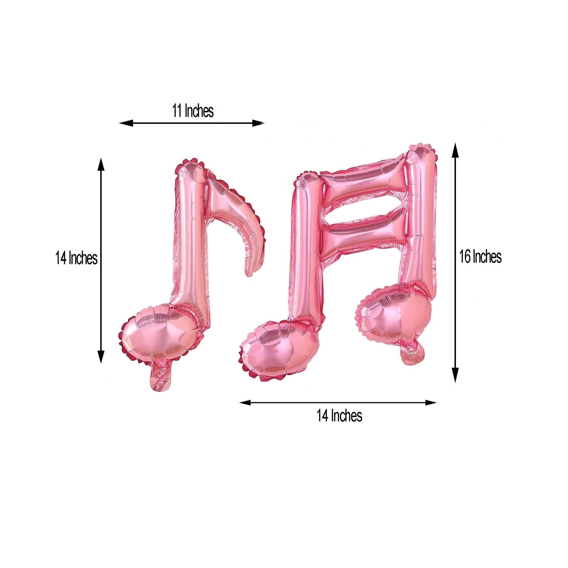 6 pcs Music Notes Mylar Foil Balloons