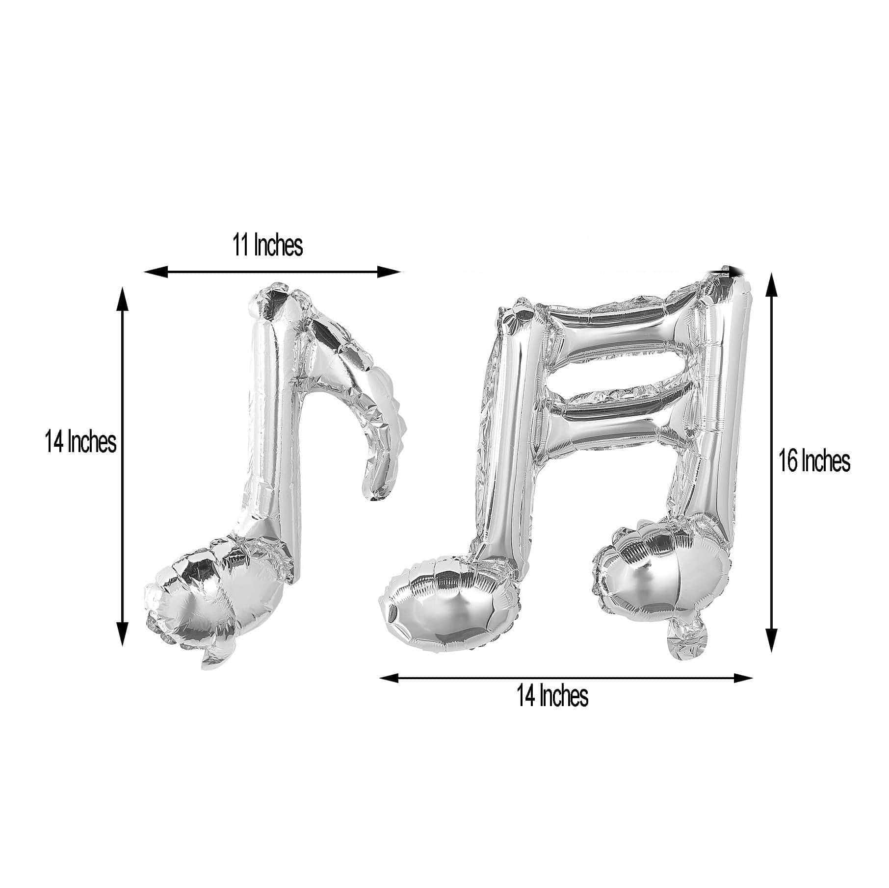 6 pcs Music Notes Mylar Foil Balloons