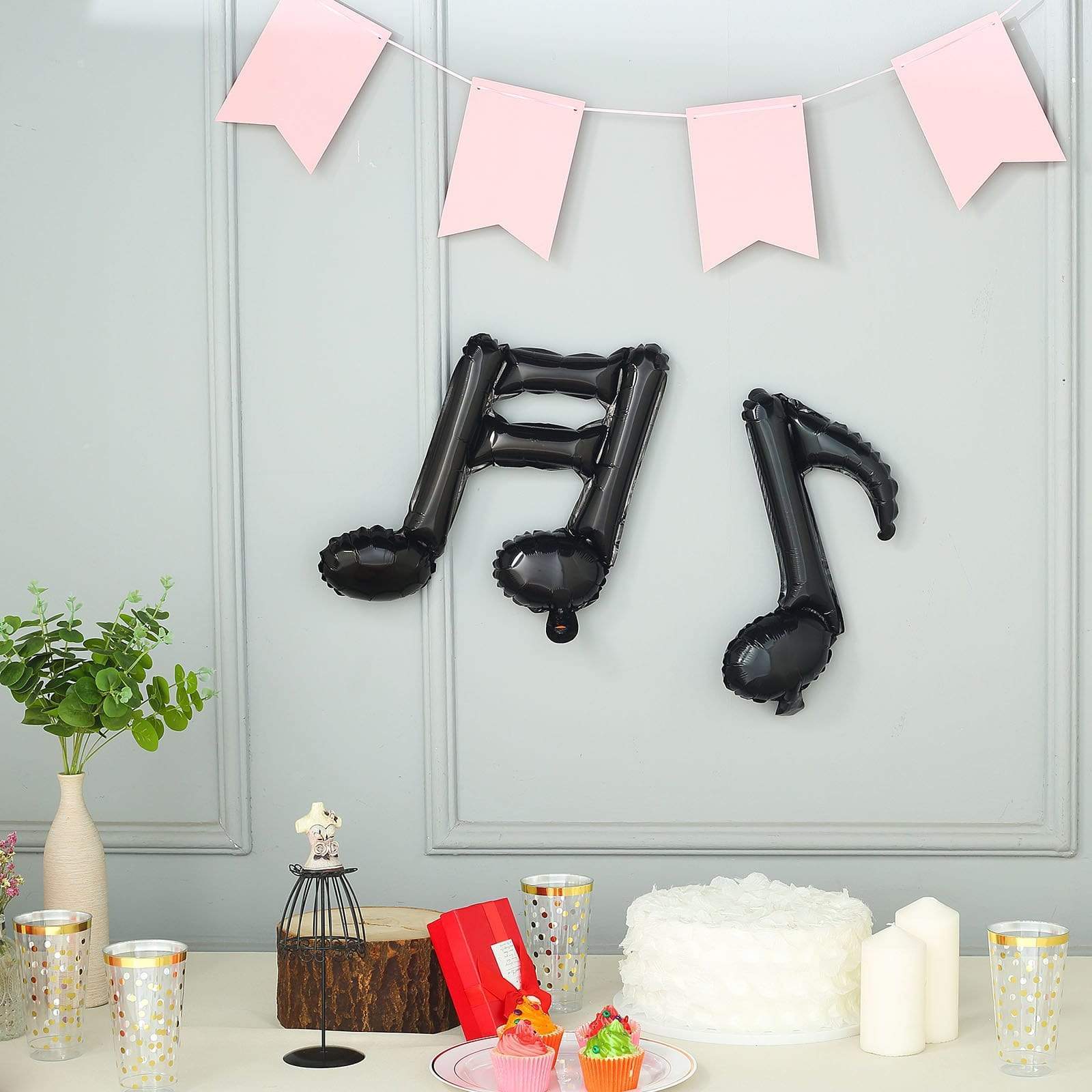 6 pcs Music Notes Mylar Foil Balloons