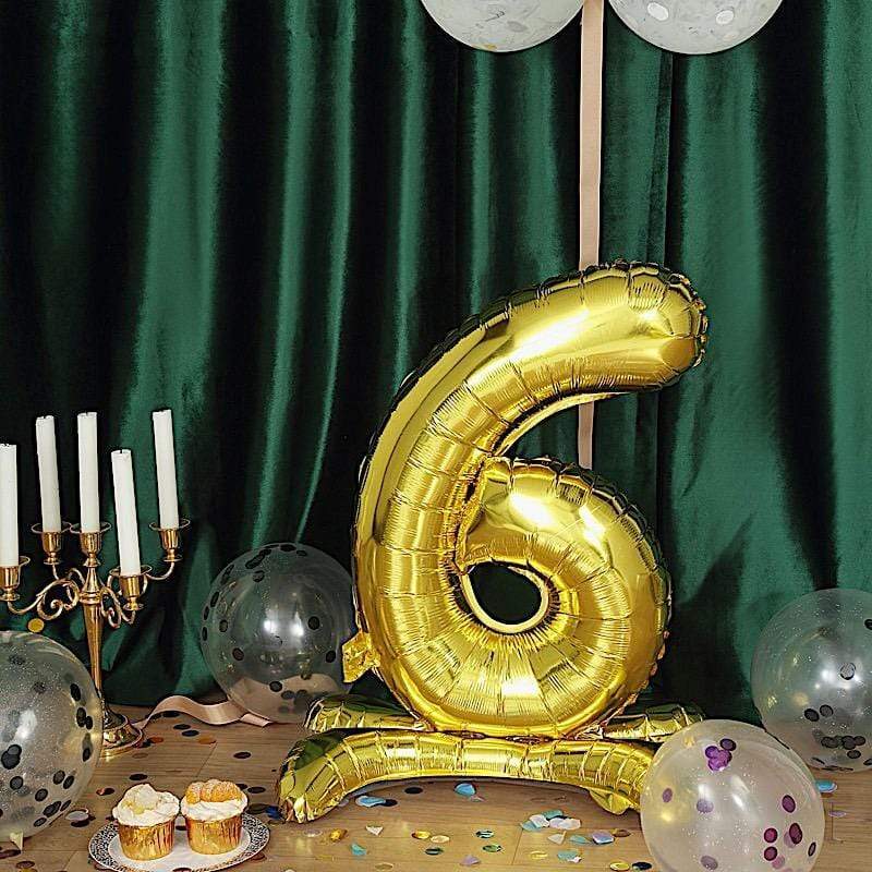 Gold 27 in tall Number Mylar Foil Standing Balloons