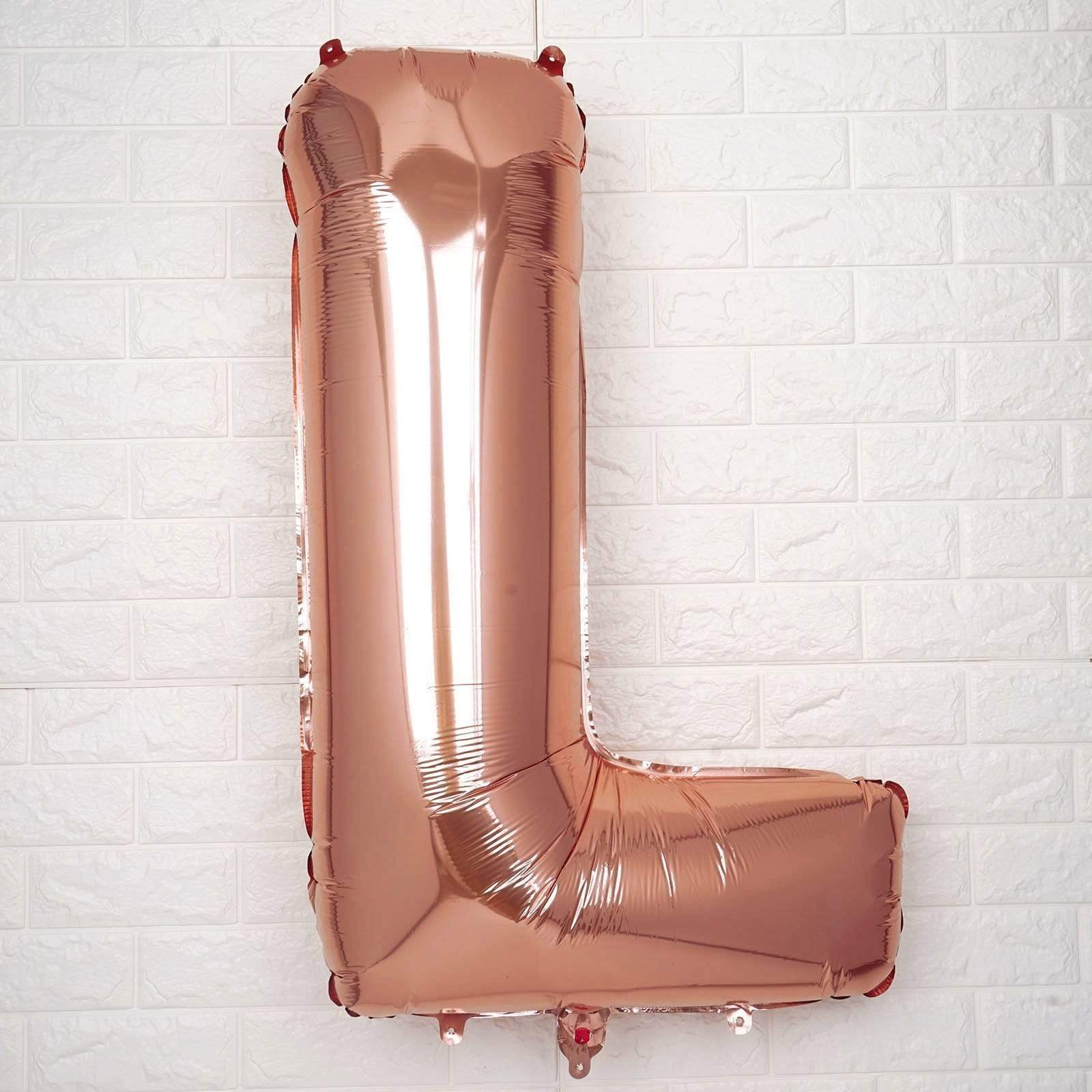 Rose Gold 40" tall Letter Mylar Foil Balloon