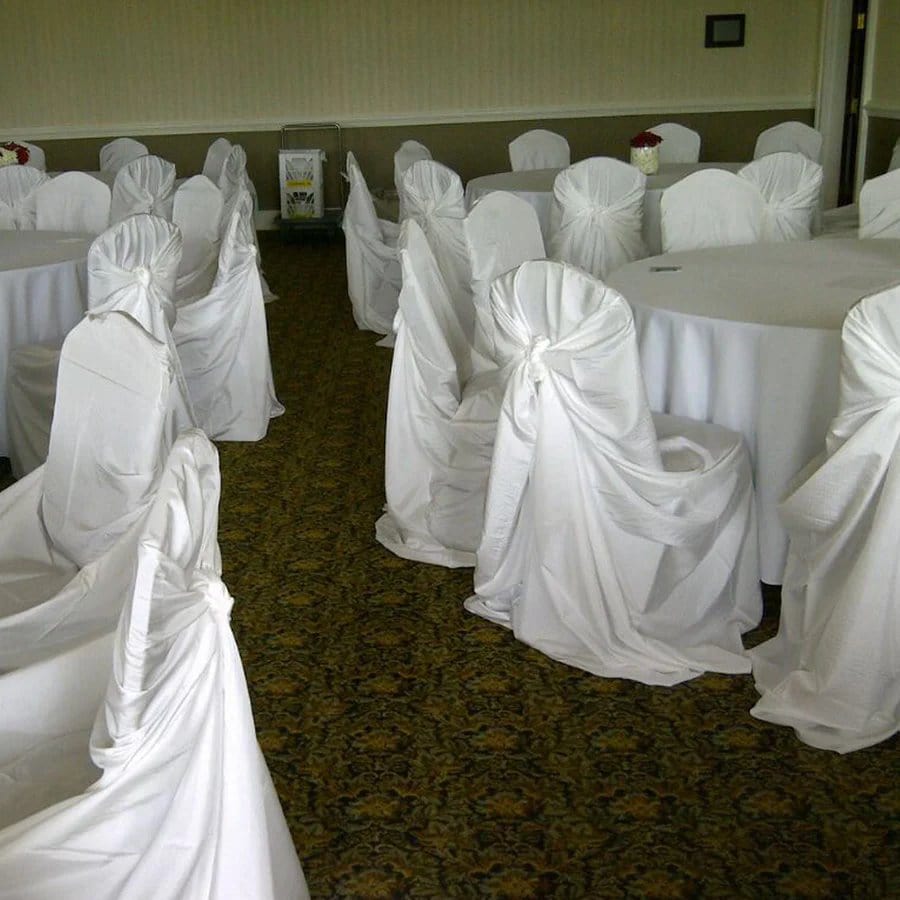 White Universal Polyester Chair Cover