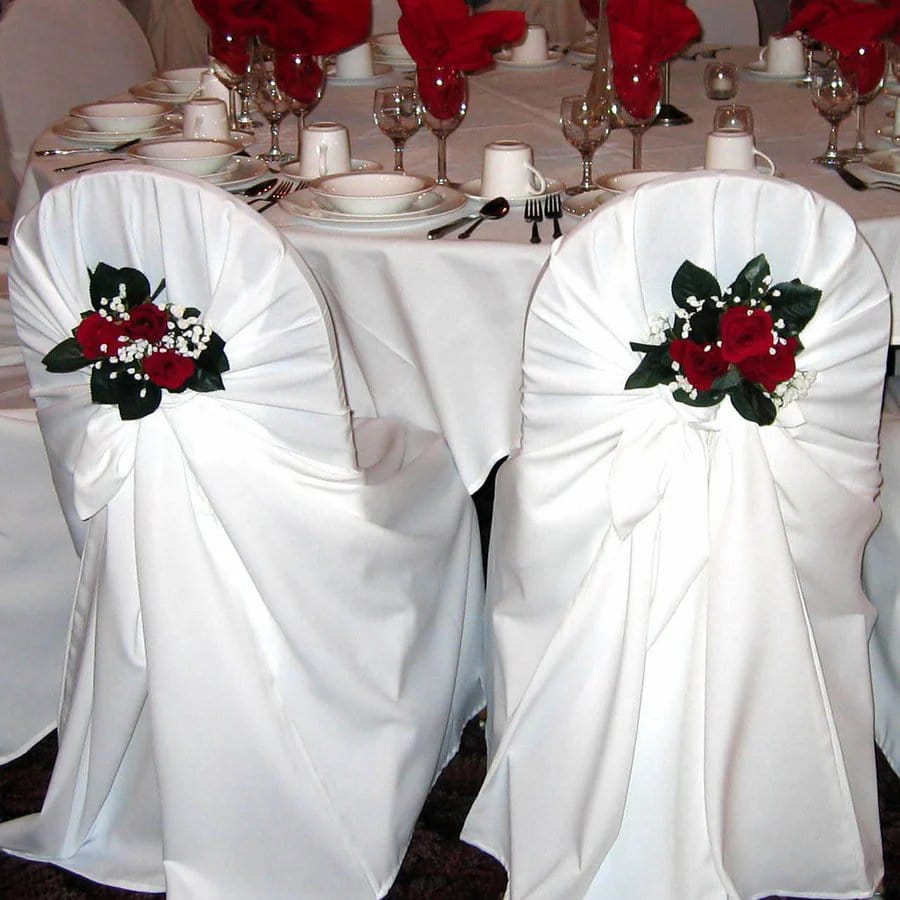 White Universal Polyester Chair Cover