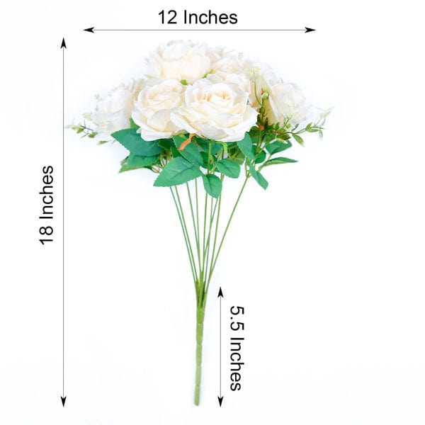 Peach Rose 21 Bush 12-4 Bloom Artificial Flower Home Wedding Craft Decor US Peach Rose 21 Bush 12-4 Bloom Artificial Flower Home Wedding Craft Decor US
