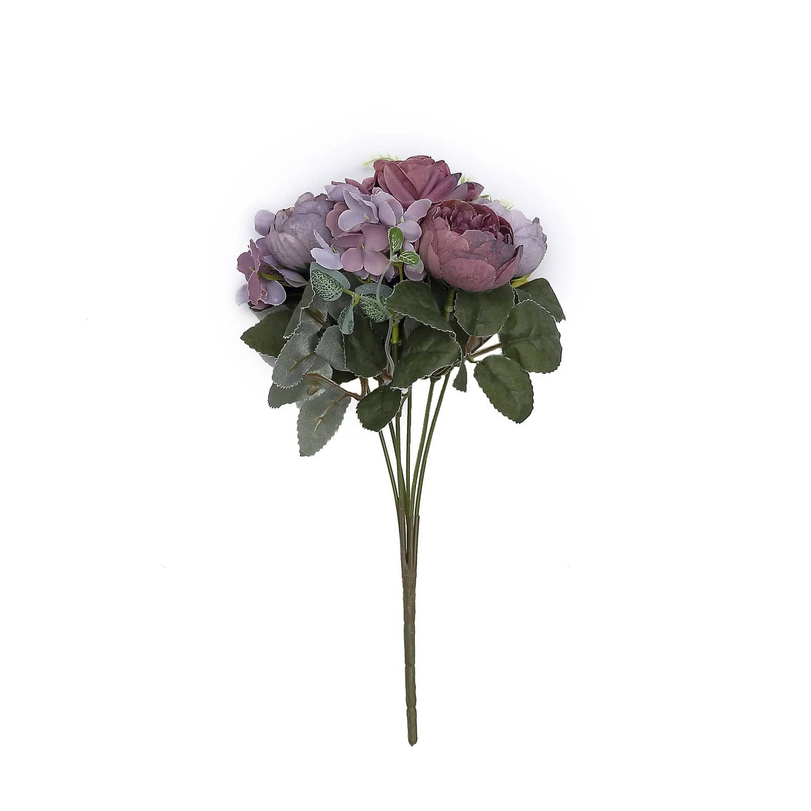 2 Bouquets 12 in Assorted Artificial Flowers Silk Floral Bushes