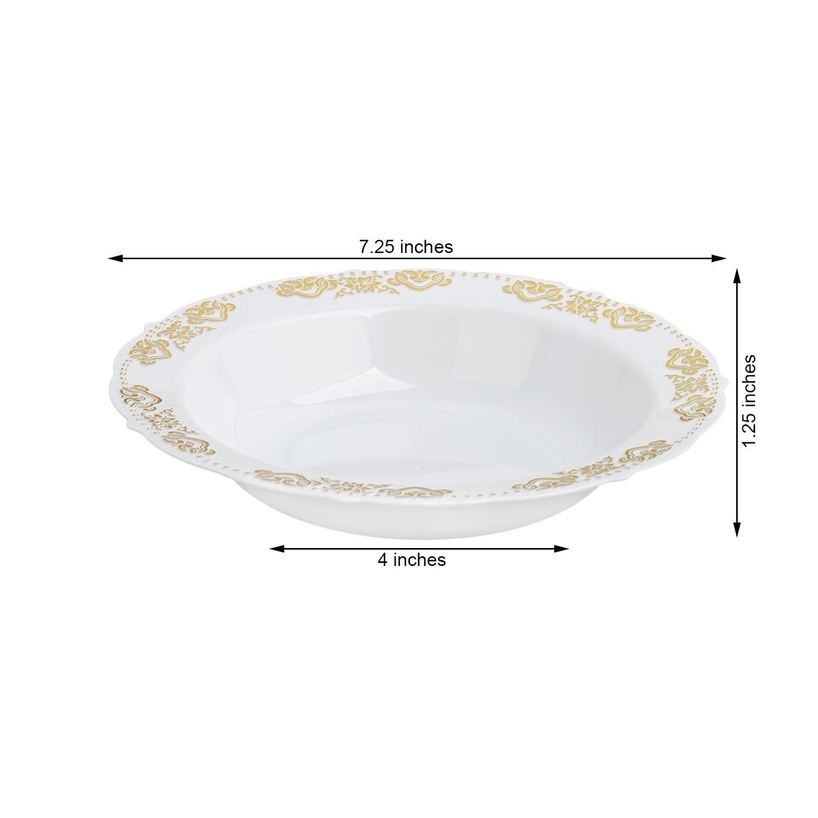 10 pcs 12 oz Disposable White Plastic Bowls