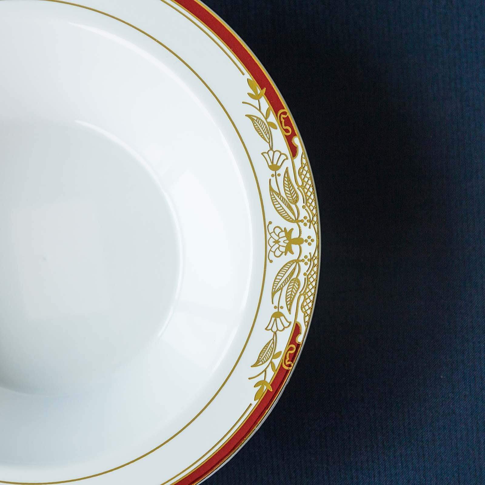 10 pcs 12 oz Disposable White Plastic Bowls