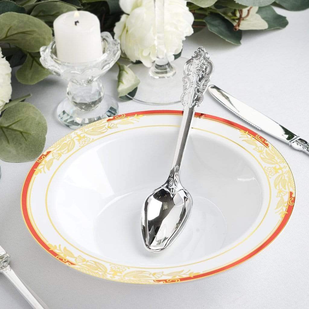 10 pcs 12 oz Disposable White Plastic Bowls