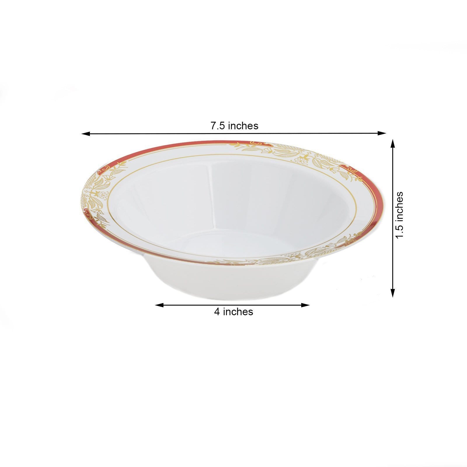 10 pcs 12 oz Disposable White Plastic Bowls