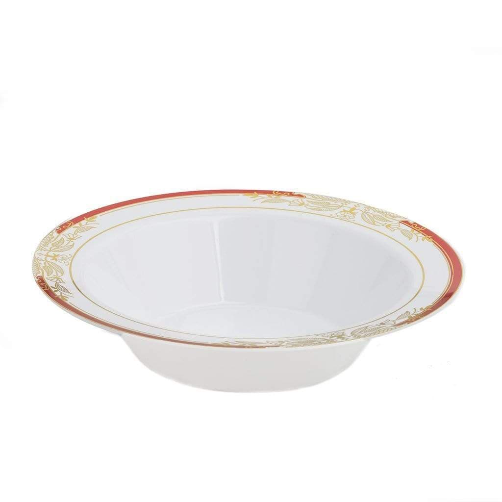 10 pcs 12 oz Disposable White Plastic Bowls