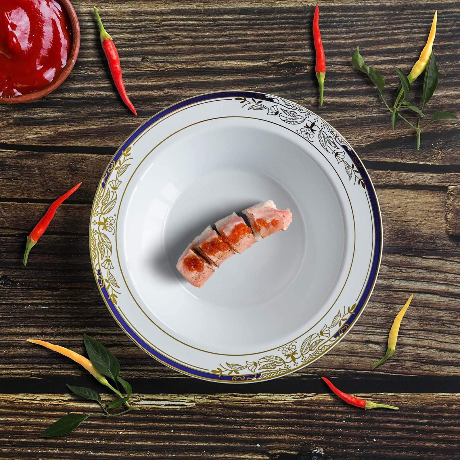 10 pcs 12 oz Disposable White Plastic Bowls