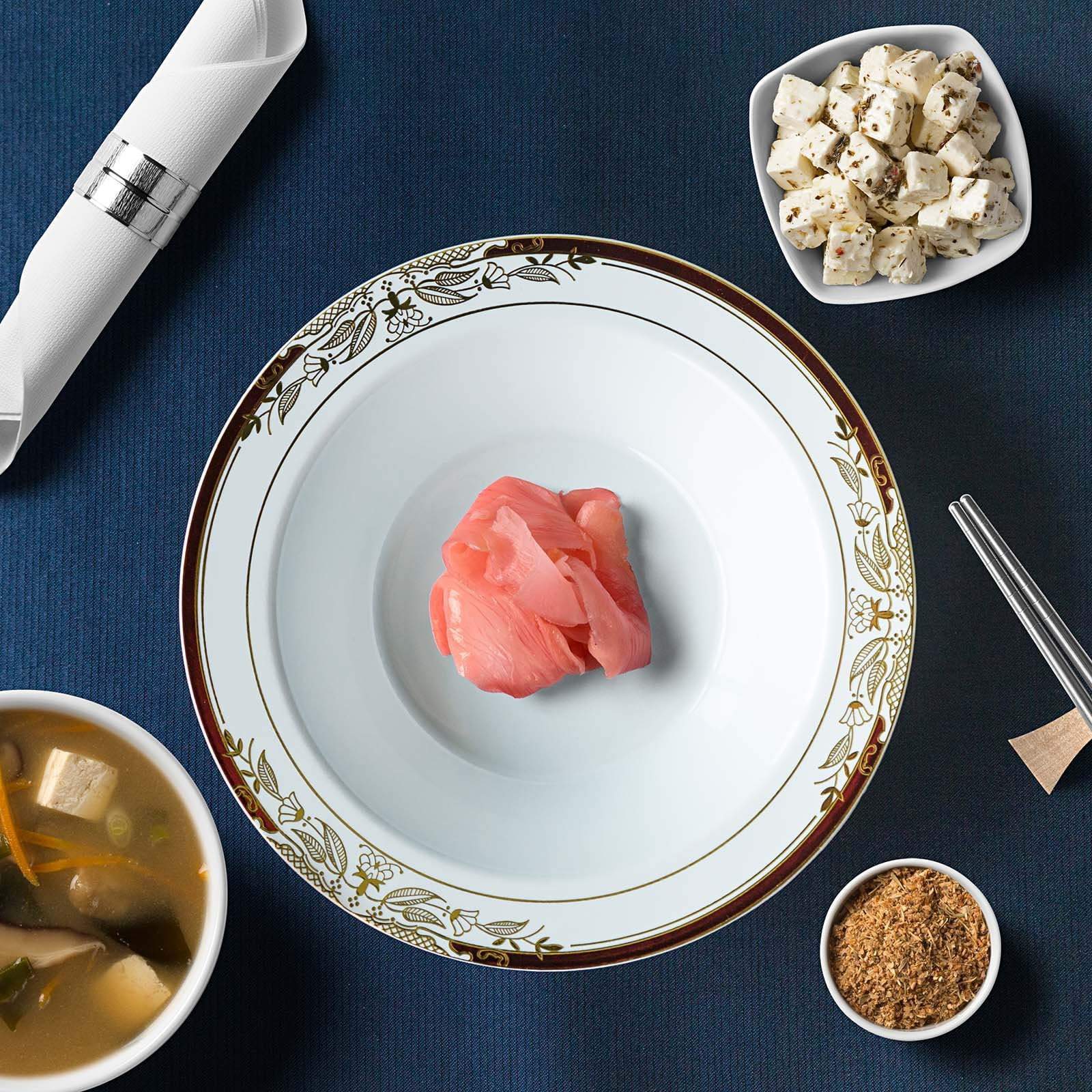 10 pcs 12 oz Disposable White Plastic Bowls