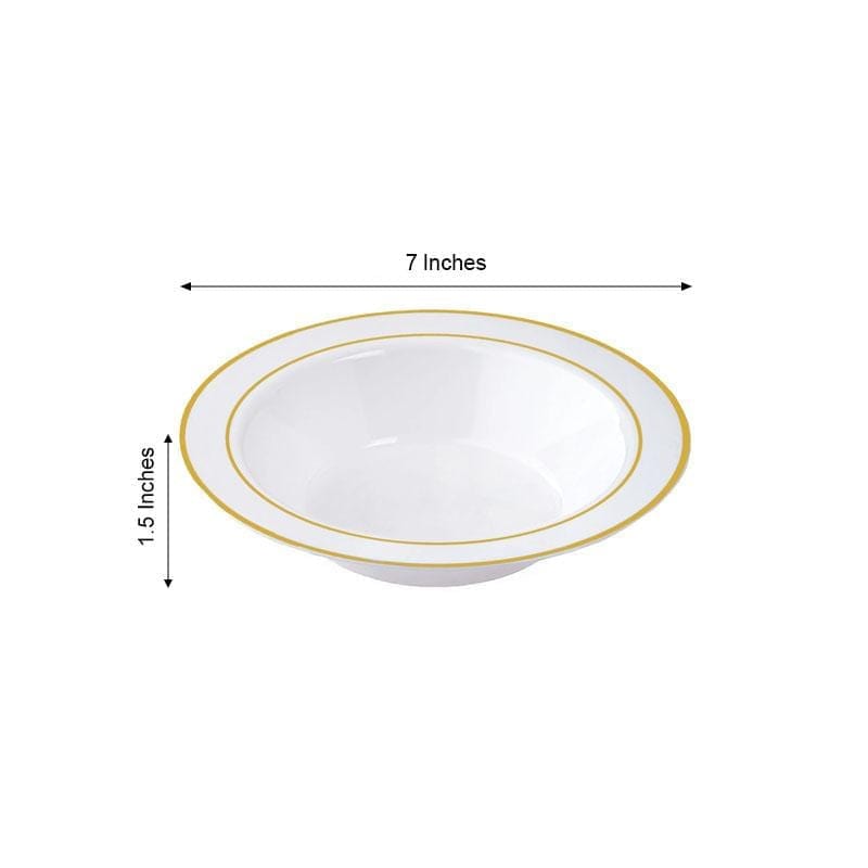 10 pcs 12 oz. Rim Round Disposable Plastic Party Bowls