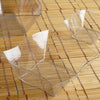 12 pcs 16 oz. Clear Wave Design Plastic Square Disposable Bowls