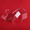 12 pcs 6 oz. Clear Wave Design Disposable Plastic Party Mini Bowls