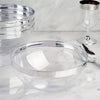 4 pcs 32 oz Disposable Silver Rimmed Clear Plastic Bowls