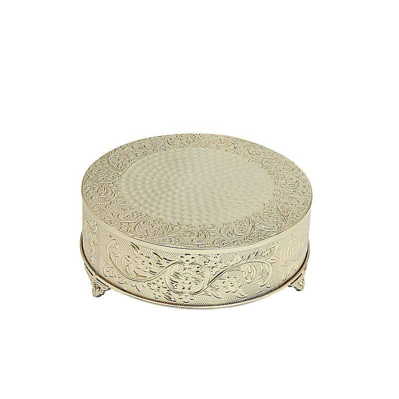 14 in wide Round Embossed Wedding Cake Stand Riser