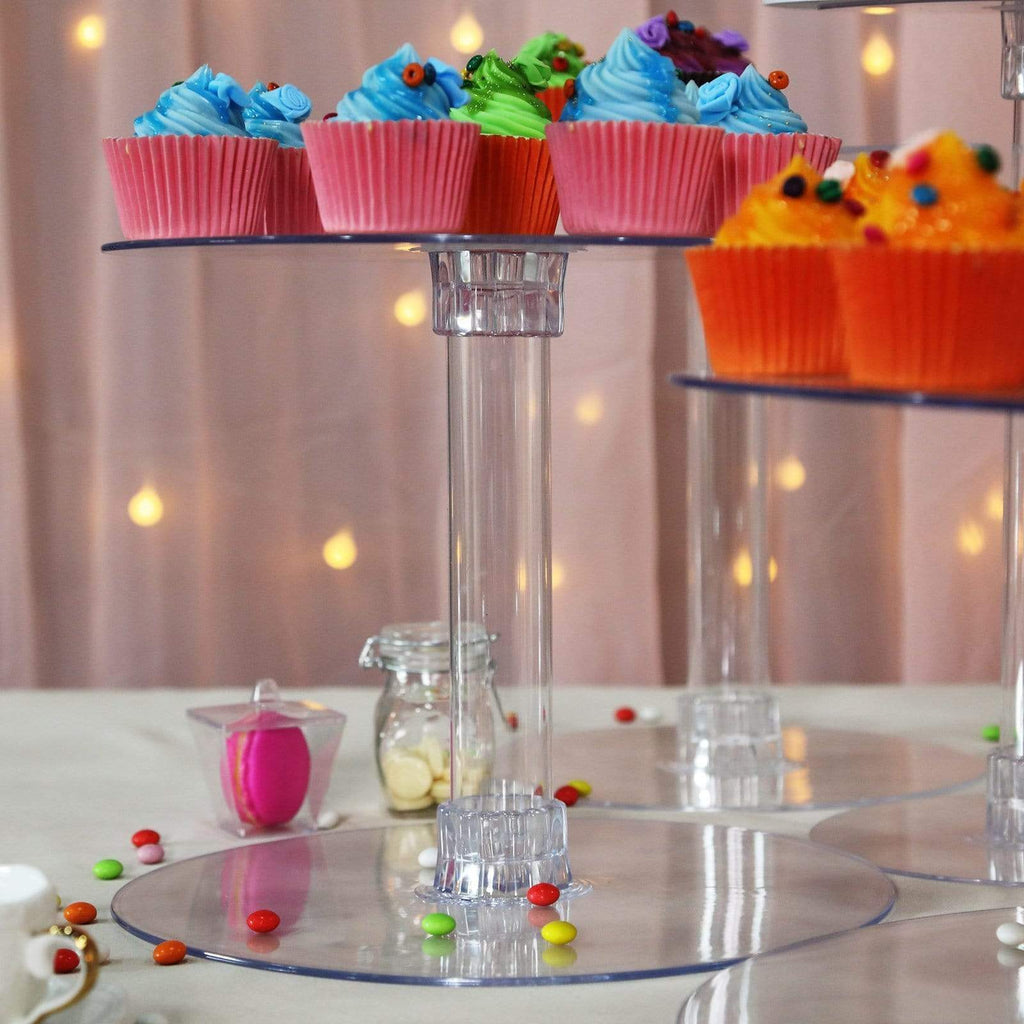 6 Tiers Clear Wedding Party Cupcake Cup CAKE Stand Set