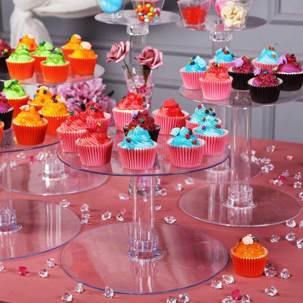 7 Tiers Clear Wedding Party Cup CAKE Stand Set Supply
