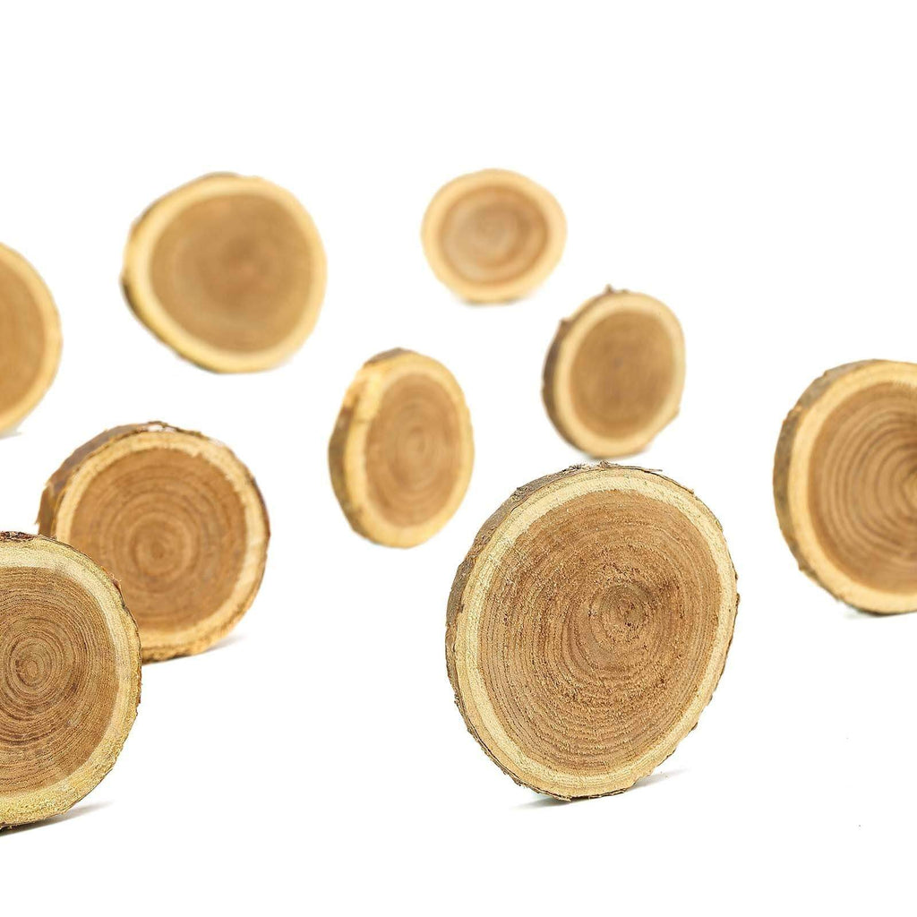 Natural Round Cedar Wood Slices Party Tabletop Decorations