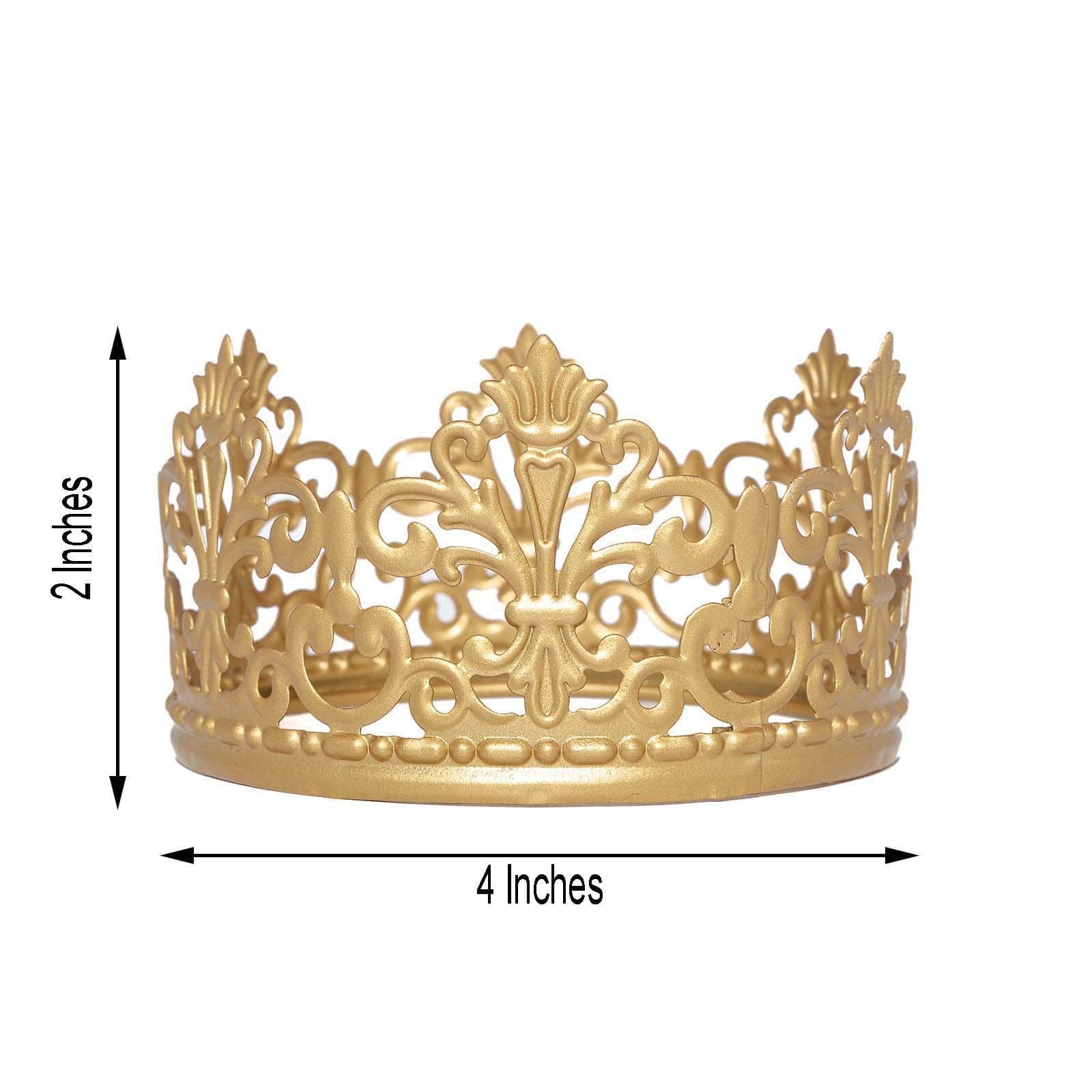 Metal Crown Cake Topper Princess Kids Birthday Party Decorations