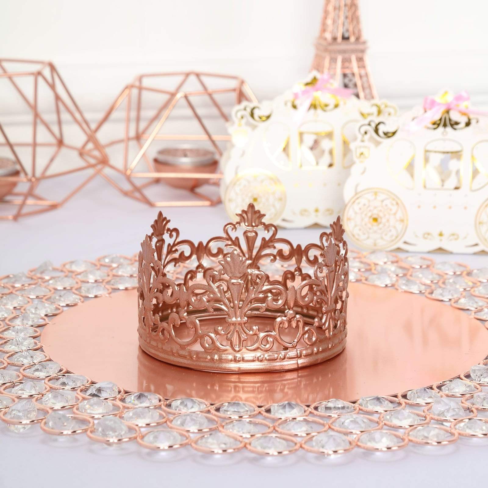 Metal Crown Cake Topper Princess Kids Birthday Party Decorations