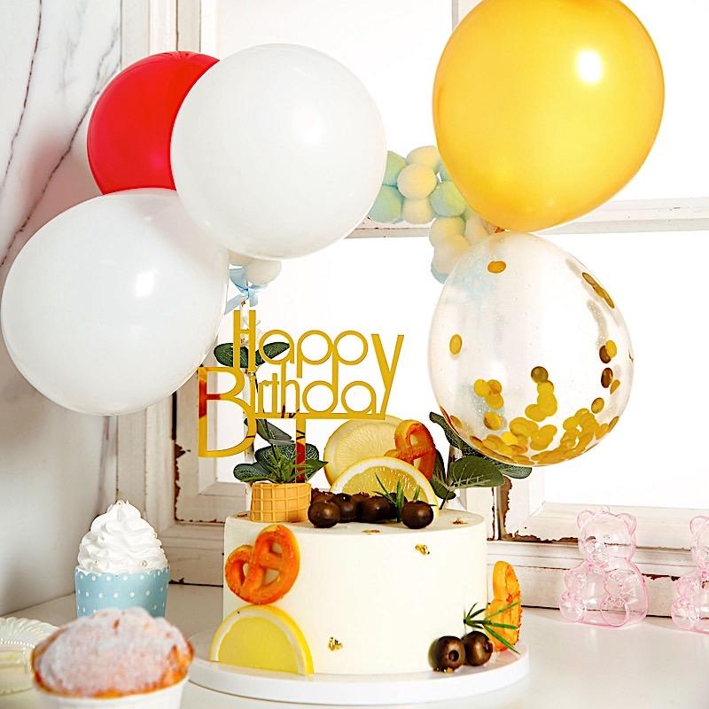 Mini Balloons Garland Cake Topper Decoration Set