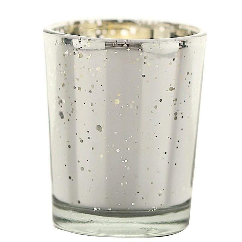 12 pcs 2 in Round Speckled Mercury Glass Votive Candle Holders