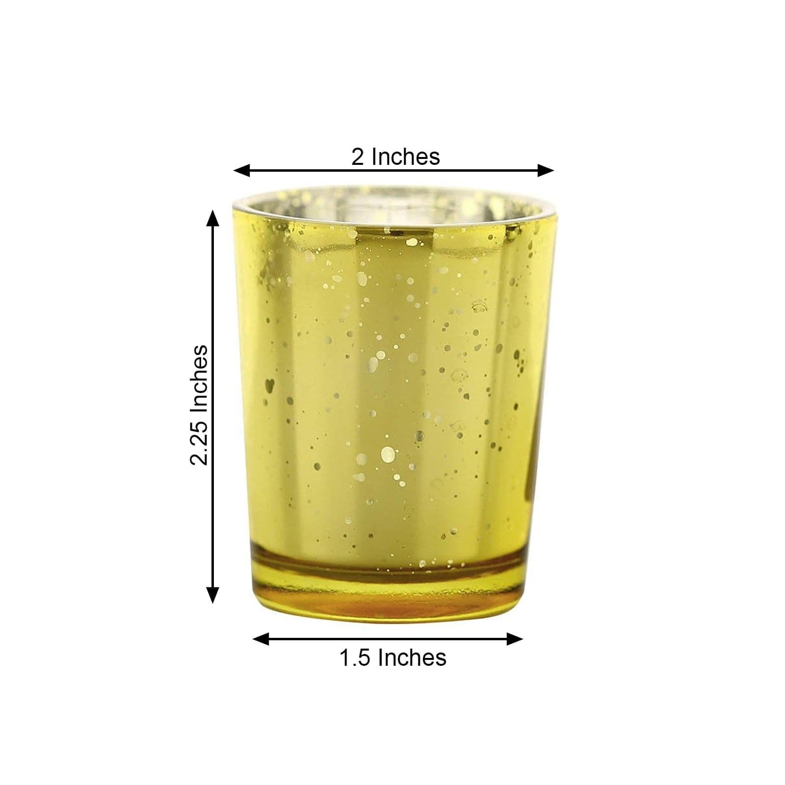 12 pcs 2 in Round Speckled Mercury Glass Votive Candle Holders