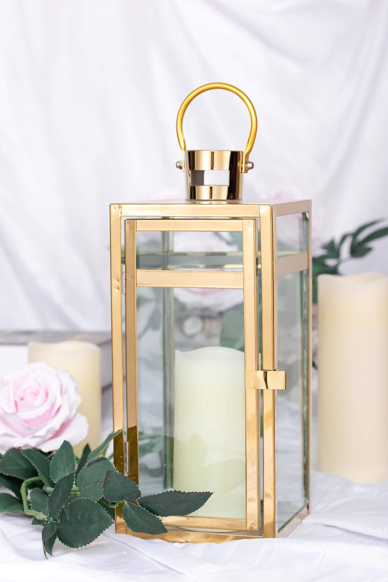 12.5 in tall Metal Lantern Candle Holder Centerpiece